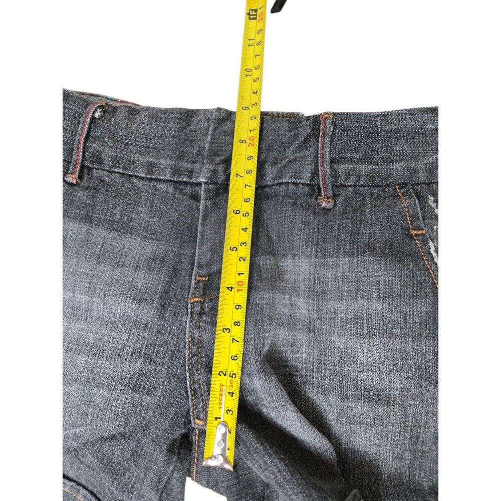 Vintage Vigoss women's Size 30 5" inseam shorts distressed buckle gray - Picture 3 of 9